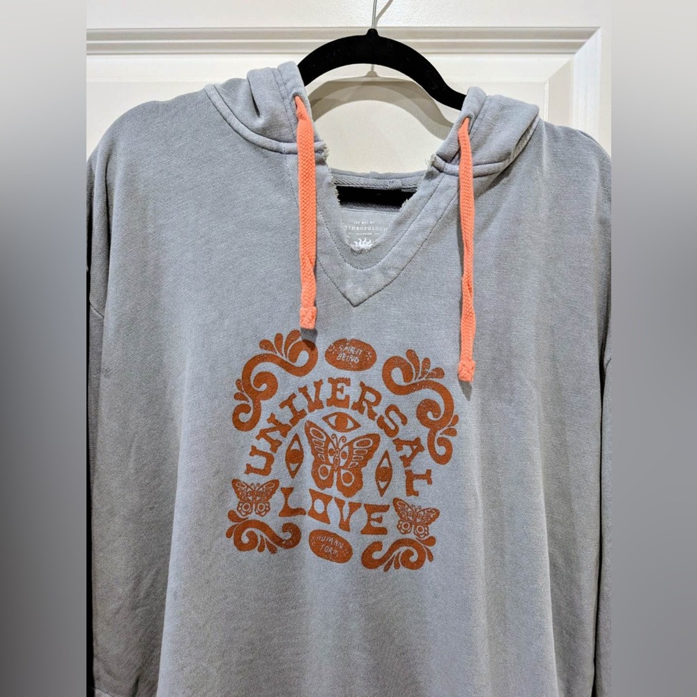 NWT Anthropologie “Universal Love” Graphic Sweatshirt - Size L - Blue/gray - Picture 7 of 8